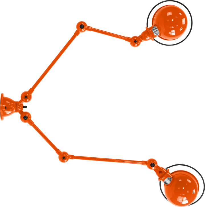 Loft Double - Arm Ceiling Light - SKY4224 - Jielde - Ceiling Lights - Glossy - Orange - RAL2004 - HORNE