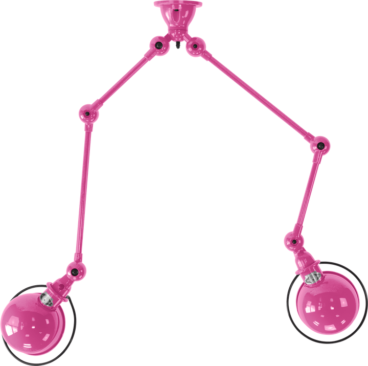 Loft Double - Arm Ceiling Light - SKY4224 - Jielde - Ceiling Lights - Glossy - Pink - RAL4003 - HORNE
