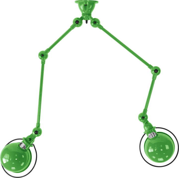 Loft Double - Arm Ceiling Light - SKY4224 - Jielde - Ceiling Lights - Glossy - Apple Green - RAL6018 - HORNE