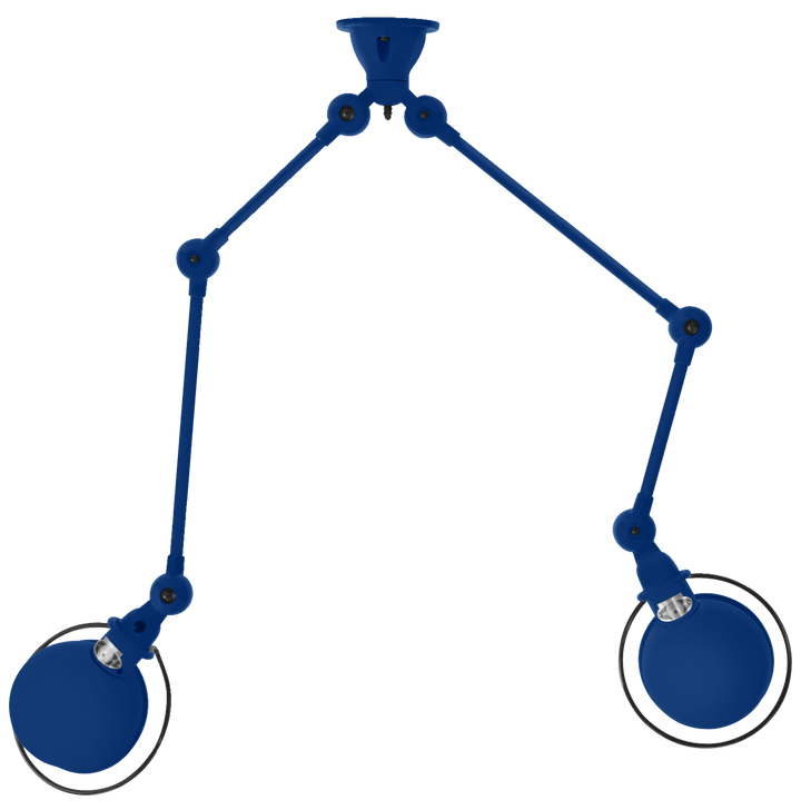 Loft Double - Arm Ceiling Light - SKY4224 - Jielde - Ceiling Lights - Matte - Sapphire Blue - RAL5003 - HORNE