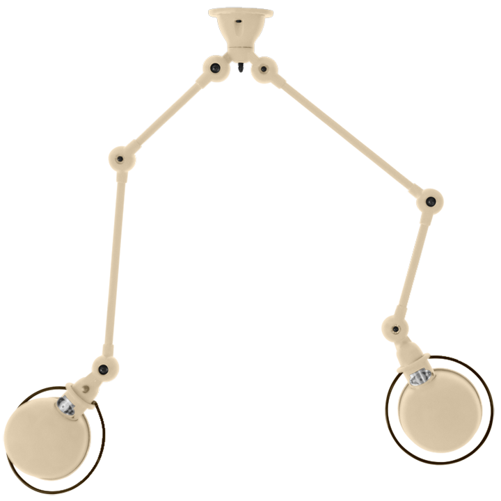 Loft Double - Arm Ceiling Light - SKY4224 - Jielde - Ceiling Lights - Matte - Ivory - RAL1015 - HORNE