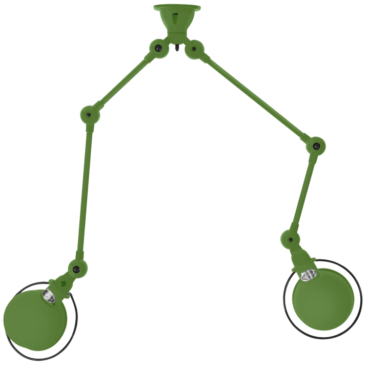 Loft Double - Arm Ceiling Light - SKY4224 - Jielde - Ceiling Lights - Matte - Herb Green - RAL6010 - HORNE