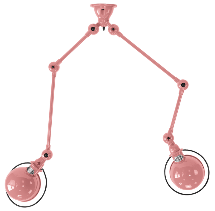Loft Double - Arm Ceiling Light - SKY4224 - Jielde - Ceiling Lights - Glossy - Old Rose - RAL 3014 - HORNE