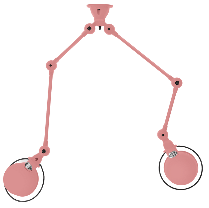 Loft Double - Arm Ceiling Light - SKY4224 - Jielde - Ceiling Lights - Matte - Old Rose - RAL 3014 - HORNE