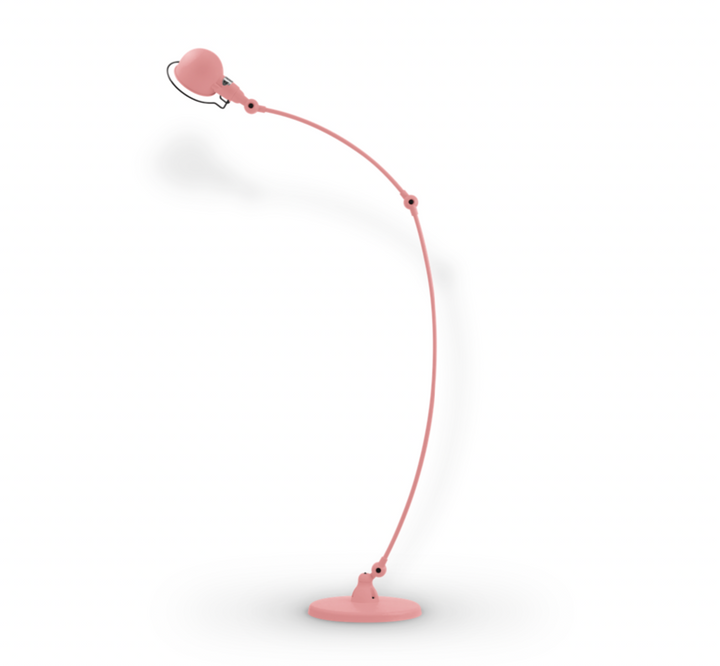 Signal Curved Arm Floor Lamp - SIC843 - Jielde - Floor Lamps - Glossy - Old Rose - RAL3014 - HORNE