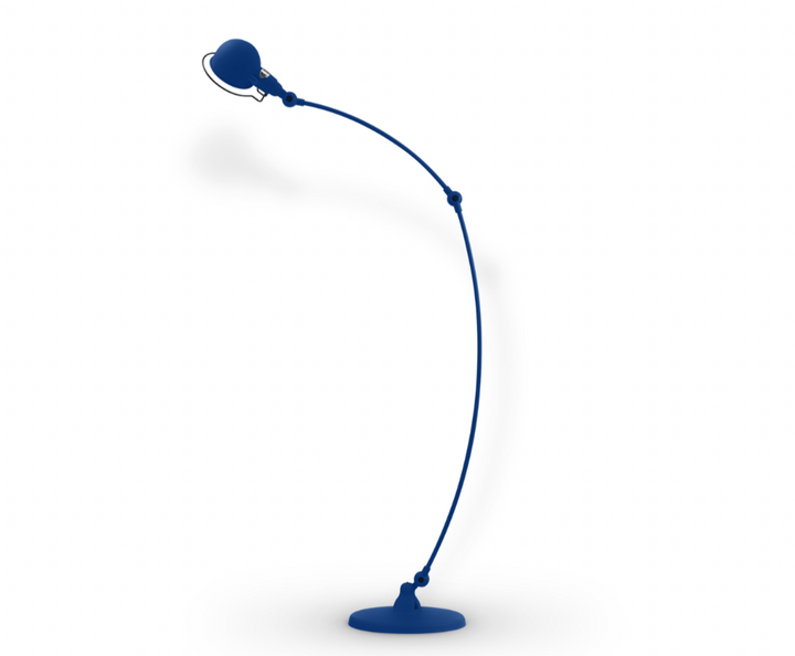 Signal Curved Arm Floor Lamp - SIC843 - Jielde - Floor Lamps - Matte - Sapphire Blue - RAL5003 - HORNE