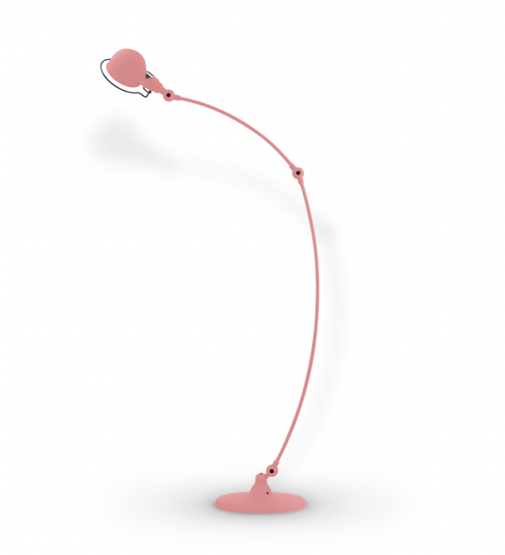 Signal Curved Arm Floor Lamp - SIC843 - Jielde - Floor Lamps - Matte - Old Rose - RAL3014 - HORNE