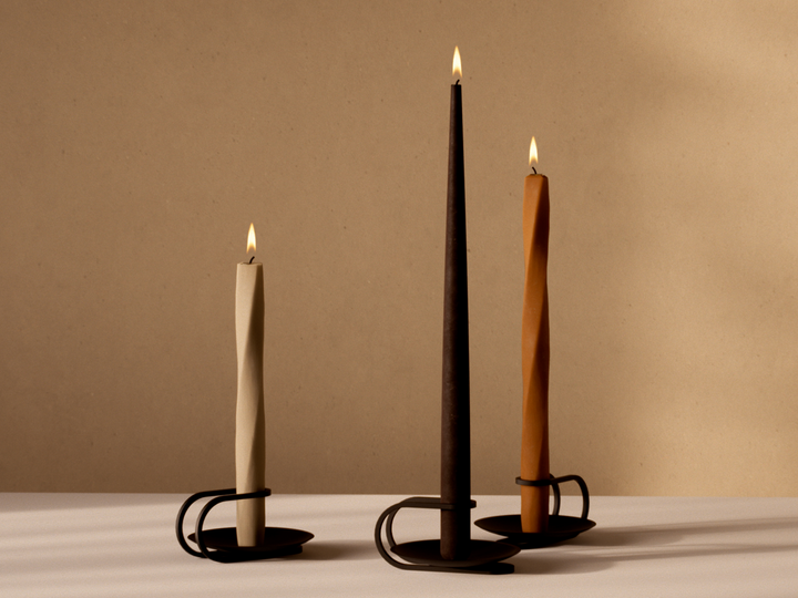 Clip Table Candle Holder - Audo Copenhagen - Candle Holders - 3 - Arm - Brass - HORNE