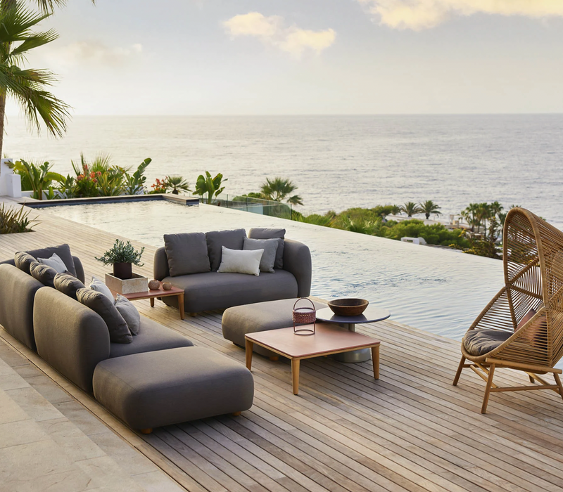 Capture 2 - Seater Sofa Module w/ Armrest - Cane Line - Outdoor Furniture - Left Module - HORNE