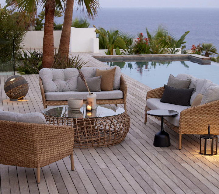 Ocean Large 2 - Seater Sofa - Cane Line - Outdoor Furniture - Natural - Light Brown Cane - line Wove - HORNE