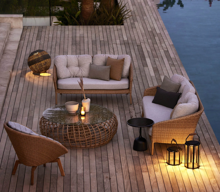 Ocean Large 2 - Seater Sofa - Cane Line - Outdoor Furniture - Natural - Light Brown Cane - line Wove - HORNE