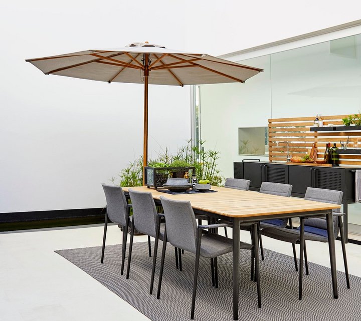 Classic Parasol With Pulley System - Cane Line - Outdoor Furniture - High - HORNE