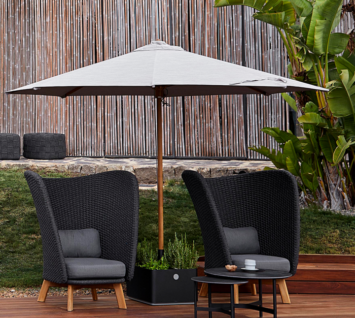 Classic Parasol With Pulley System - Cane Line - Outdoor Furniture - High - HORNE