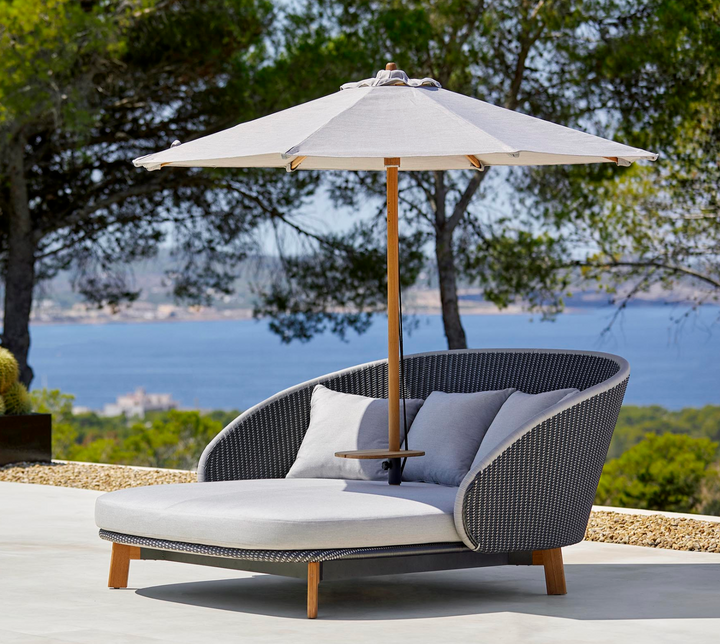 Classic Parasol With Pulley System - Cane Line - Outdoor Furniture - High - HORNE