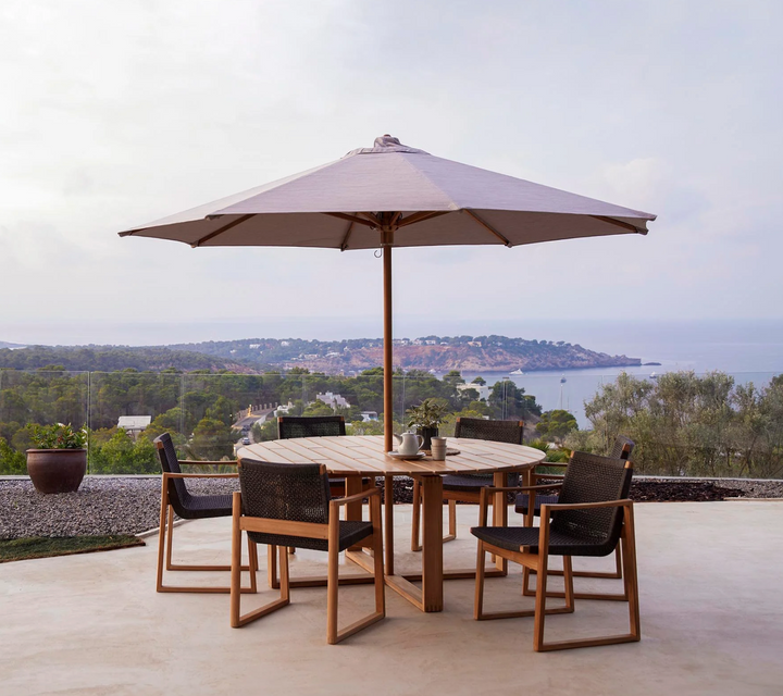 Classic Parasol With Pulley System - Cane Line - Outdoor Furniture - High - HORNE
