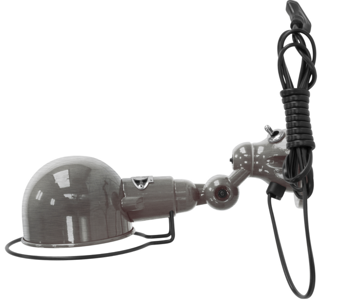 Signal Wall Sconce - SI300 - Glossy Finish - Jielde - Wall Sconces - With Plug & Cord - Brushed Steel - HORNE