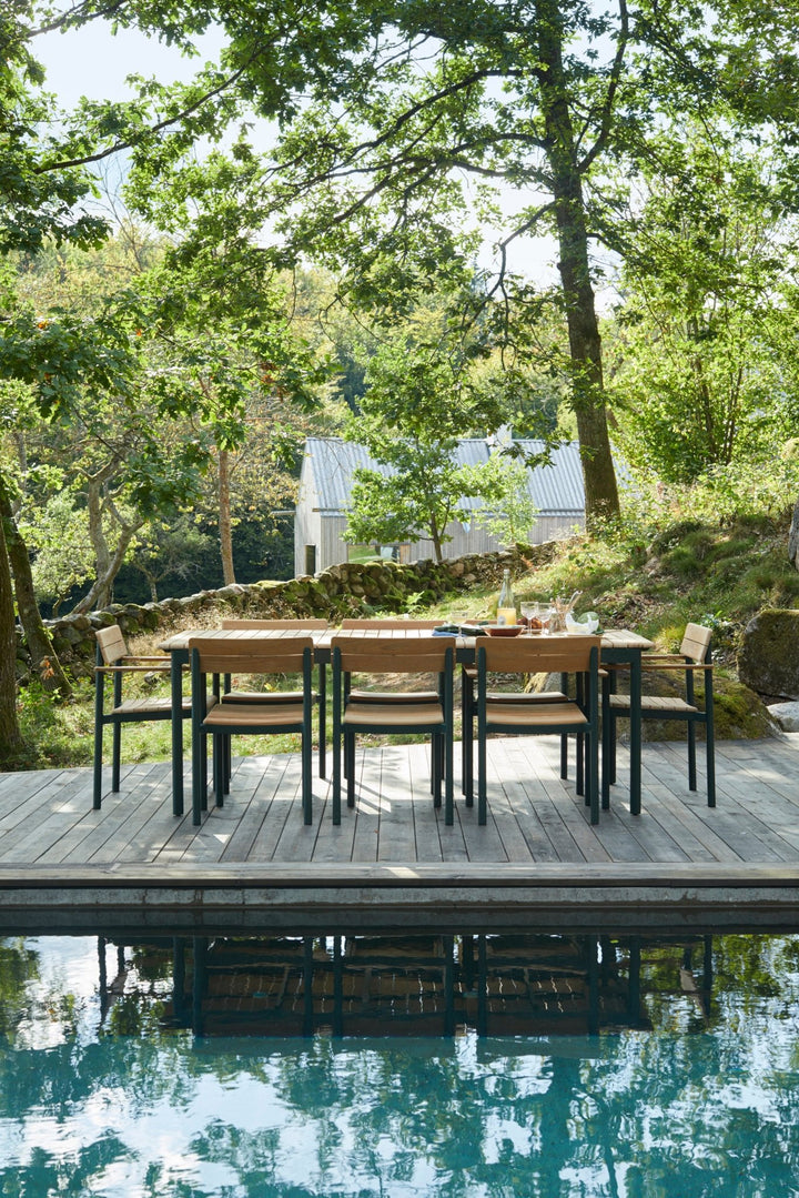 Pelagus Table - Skagerak by Fritz Hansen - Outdoor Furniture - Hunter Green - No Extension Plate - HORNE