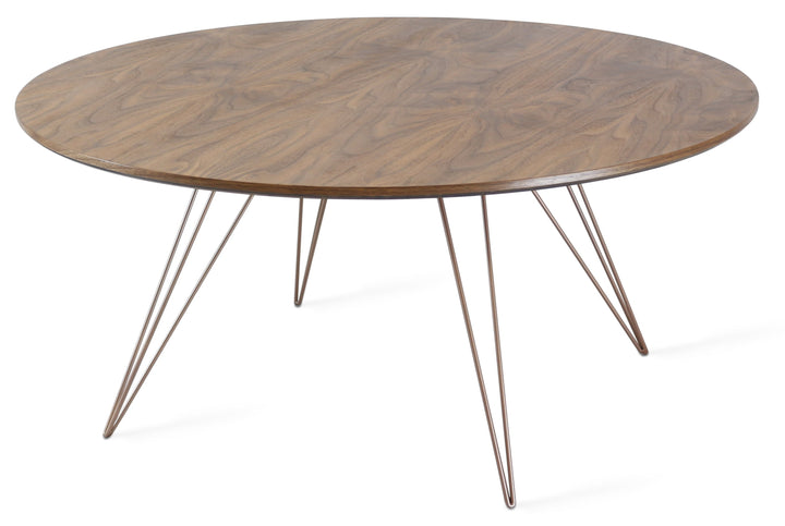 Williams Coffee Table - Small Circle - Tronk - Tables + Desks - Walnut - Rose Copper - HORNE