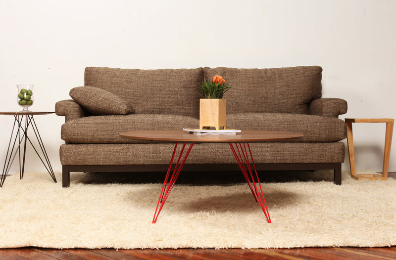 Williams Coffee Table - Small Circle - Tronk - Tables + Desks - Walnut - Brassy Gold - HORNE