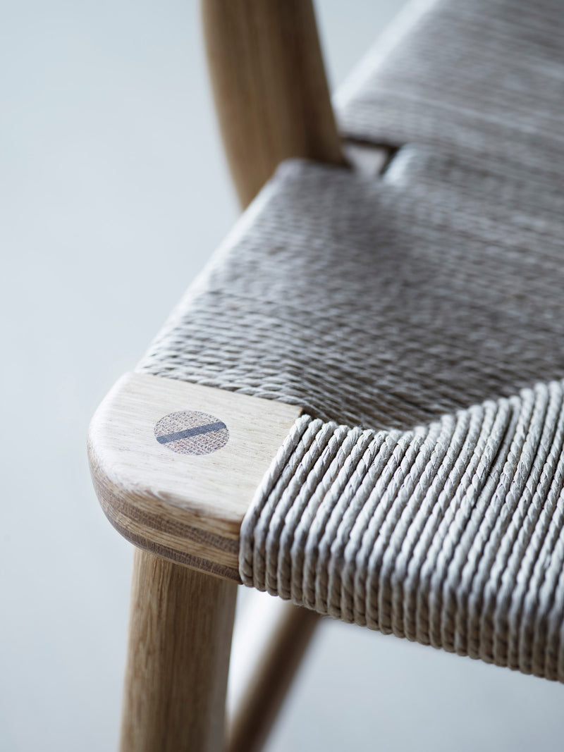 CH22 Lounge Chair - Natural Paper Cord - Carl Hansen & Son - Chairs - Oiled Oak - HORNE