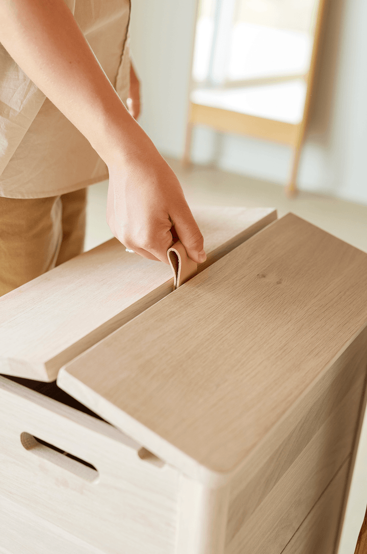 A Line Laundry Box - Form + Refine - Storage + Organization - White Oiled Oak - HORNE