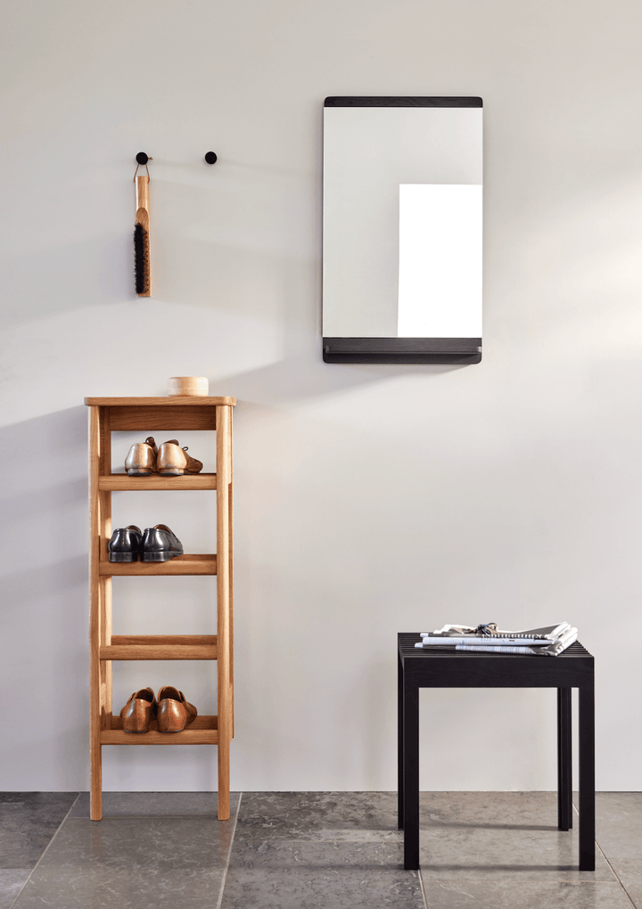 A Line Shoe Rack 35 - Form + Refine - Storage + Organization - White Oiled Oak - HORNE