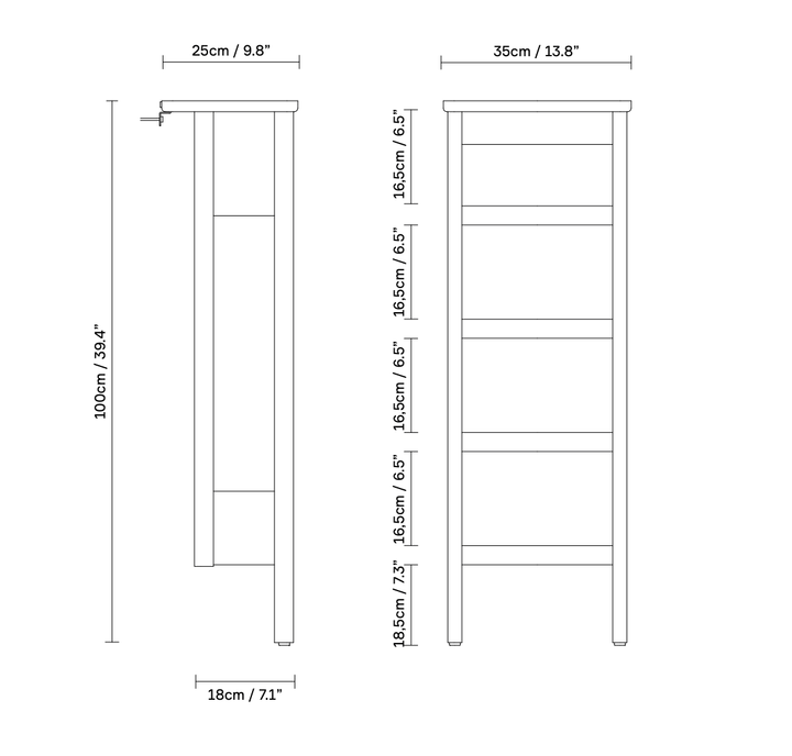 A Line Shoe Rack 35 - Form + Refine - Storage + Organization - White Oiled Oak - HORNE