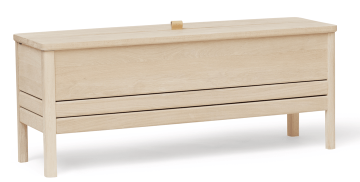 A Line Storagebench 111 - Form + Refine - Stools + Benches + Ottomans - White Oiled Oak - HORNE