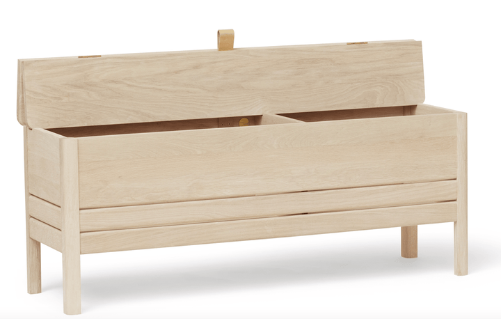 A Line Storagebench 111 - Form + Refine - Stools + Benches + Ottomans - White Oiled Oak - HORNE