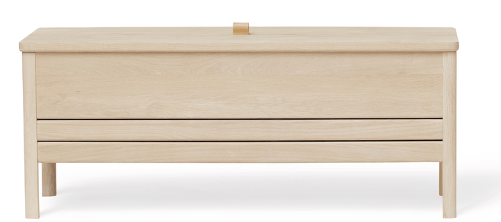 A Line Storagebench 111 - Form + Refine - Stools + Benches + Ottomans - White Oiled Oak - HORNE