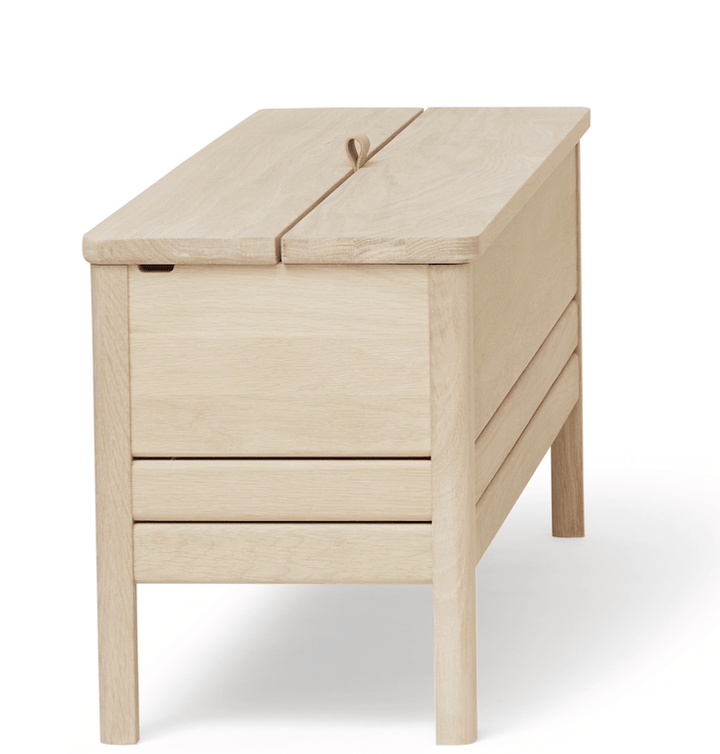 A Line Storagebench 111 - Form + Refine - Stools + Benches + Ottomans - White Oiled Oak - HORNE