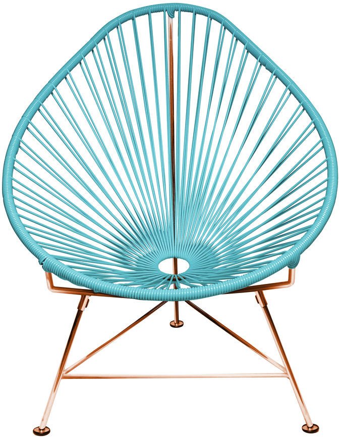 Acapulco Chair - Copper Base - Set of 2 - Innit Designs - Chairs - Blue - HORNE