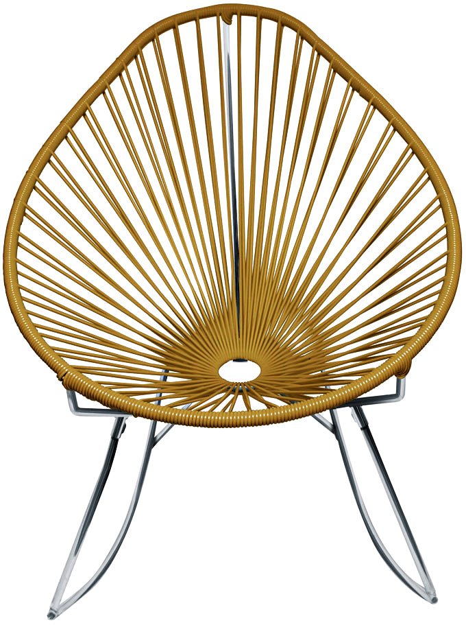 Acapulco Rocker - Chrome Base - Set of 2 - Innit Designs - Chairs - Gold - HORNE
