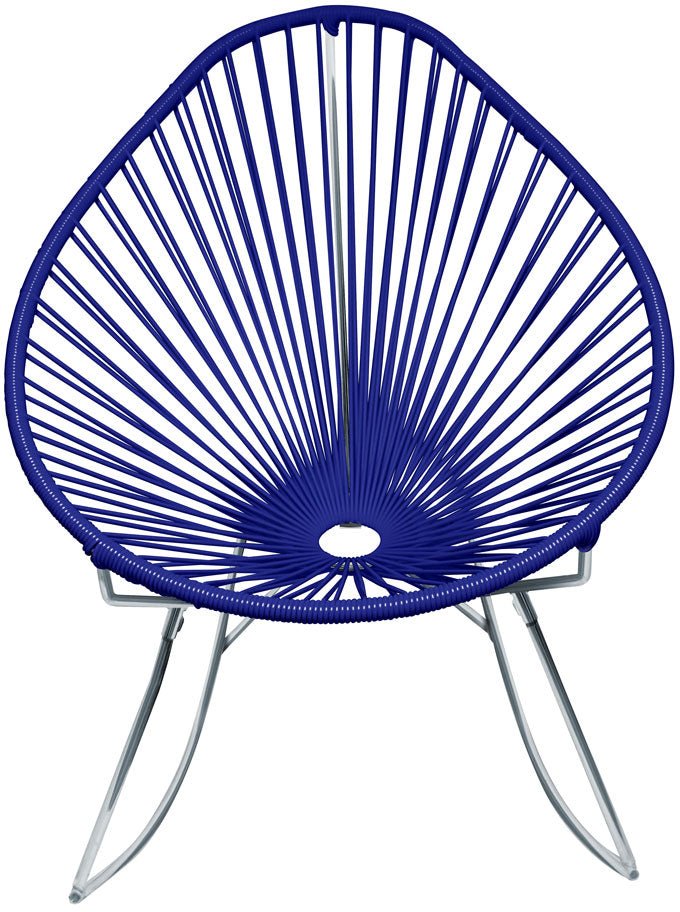 Acapulco Rocker - Chrome Base - Set of 2 - Innit Designs - Chairs - Deep Blue - HORNE