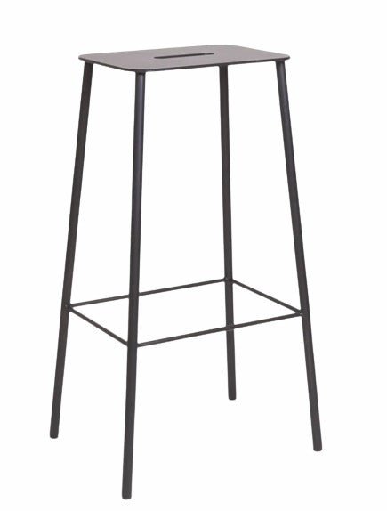 Adam Stool - Frama - Stools + Benches + Ottomans - Tall - 29.9" - Mono Black Steel - HORNE