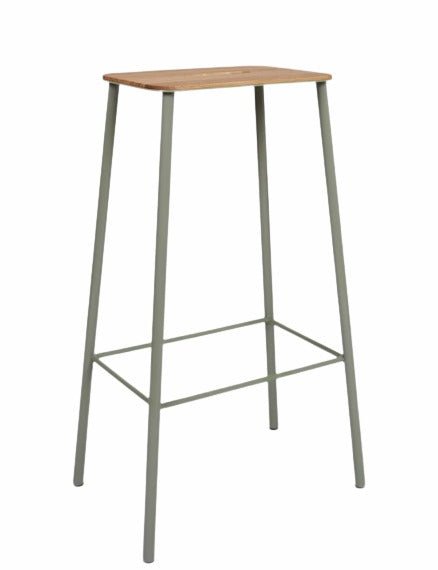 Adam Stool - Frama - Stools + Benches + Ottomans - Tall - 29.9" - Oak/Sill Green - HORNE