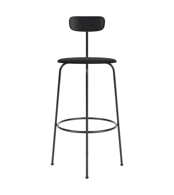 Afteroom Bar Chair - Audo Copenhagen - Chairs - Black Painted Ash/ Sierra Leather - Black 1001 - HORNE