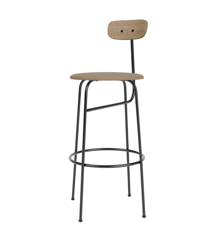 Afteroom Bar Chair - Audo Copenhagen - Chairs - Natural Oak/ Sierra Leather - Stone 1611 - HORNE
