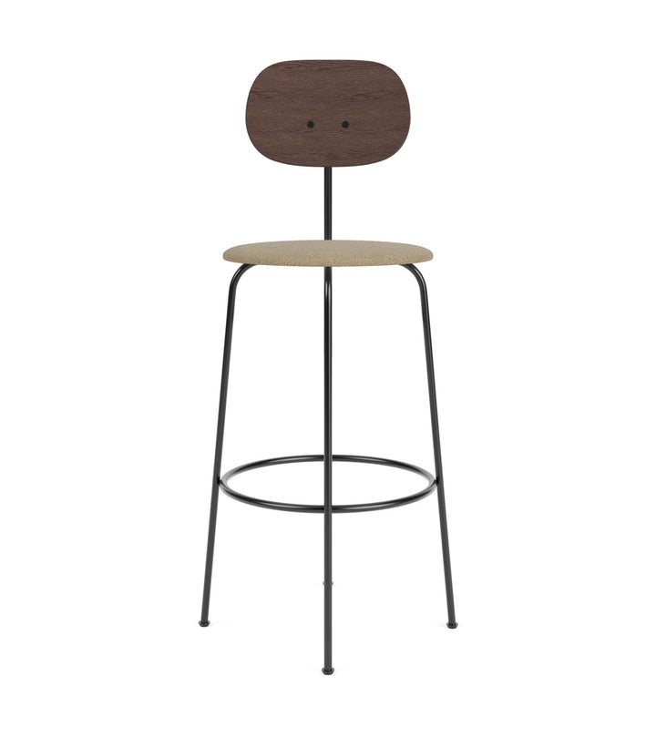 Afteroom Bar Chair Plus - Upholstered Seat - Audo Copenhagen - Chairs - Dark Stained Oak/ Audo Boucle - Beige 02 - HORNE