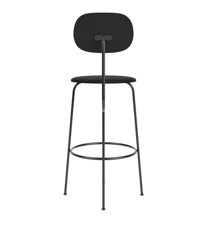 Afteroom Bar Chair Plus - Upholstered Seat - Audo Copenhagen - Chairs - Black Painted Ash/ Sierra Leather - Black 1001 - HORNE