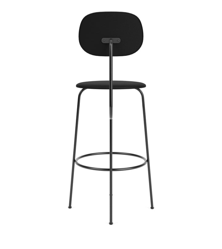 Afteroom Bar Chair Plus - Upholstered Seat & Back - Audo Copenhagen - Chairs - Sierra Leather - Black 1001 - HORNE