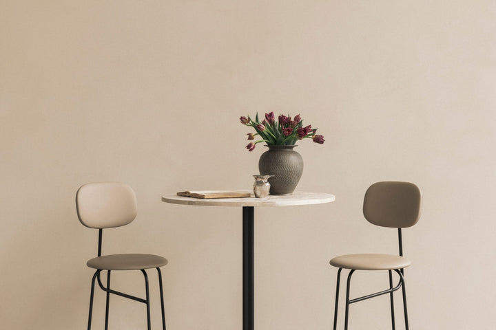 Afteroom Bar Chair Plus - Upholstered Seat & Back - Audo Copenhagen - Chairs - Audo Boucle - Beige 02 - HORNE