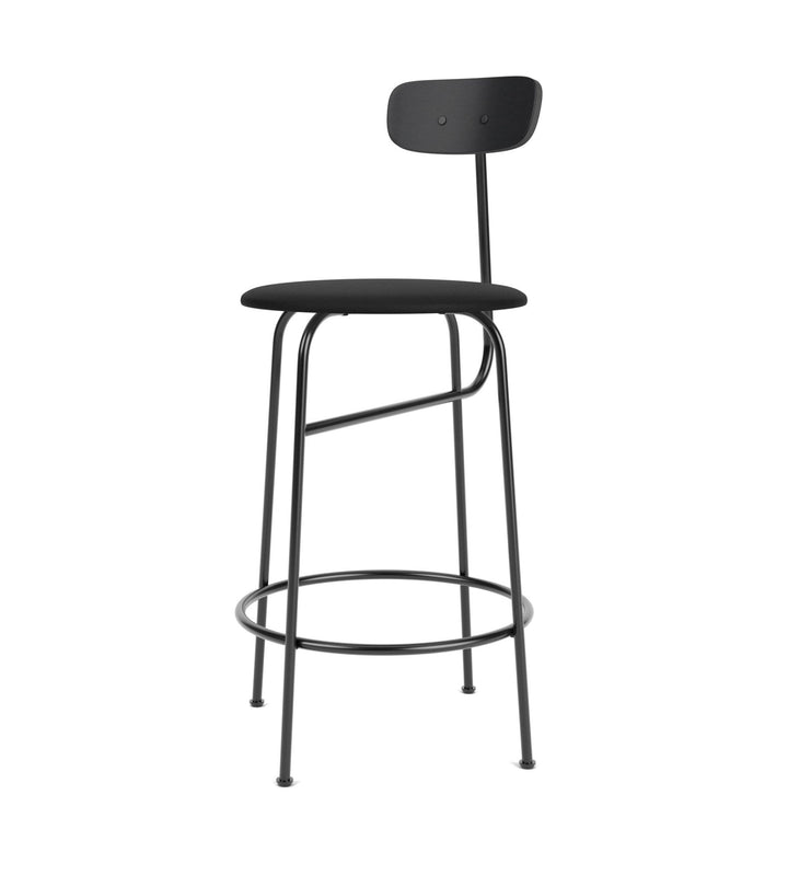 Afteroom Counter Chair - Audo Copenhagen - Chairs - Black Painted Ash/ Sierra Leather - Black 1001 - HORNE