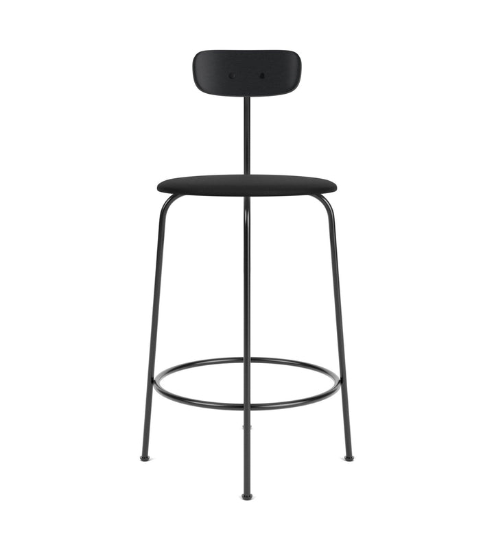Afteroom Counter Chair - Audo Copenhagen - Chairs - Black Painted Ash/ Sierra Leather - Black 1001 - HORNE