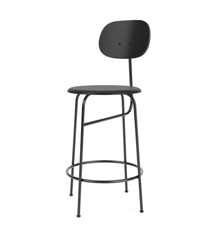 Afteroom Counter Chair Plus - Upholstered Seat - Audo Copenhagen - Stools + Benches + Ottomans - Black Painted Ash/ No Upholstery - HORNE