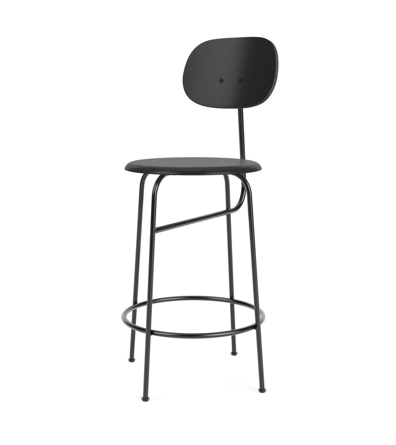 Afteroom Counter Chair Plus - Upholstered Seat - Audo Copenhagen - Stools + Benches + Ottomans - Natural Oak/ Audo Boucle - Gold 06 - HORNE
