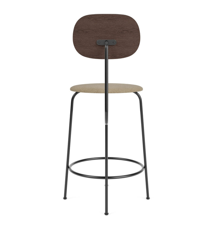 Afteroom Counter Chair Plus - Upholstered Seat - Audo Copenhagen - Stools + Benches + Ottomans - Dark Stained Oak/ Audo Boucle - Beige 02 - HORNE