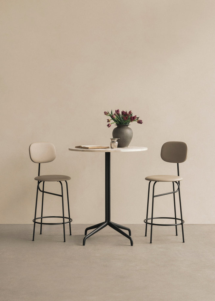 Afteroom Counter Chair Plus - Upholstered Seat - Audo Copenhagen - Stools + Benches + Ottomans - Dark Stained Oak/ No Upholstery - HORNE