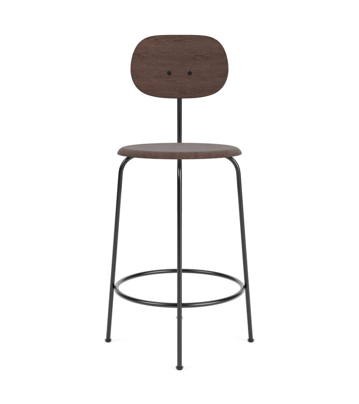 Afteroom Counter Chair Plus - Upholstered Seat - Audo Copenhagen - Stools + Benches + Ottomans - Dark Stained Oak/ No Upholstery - HORNE