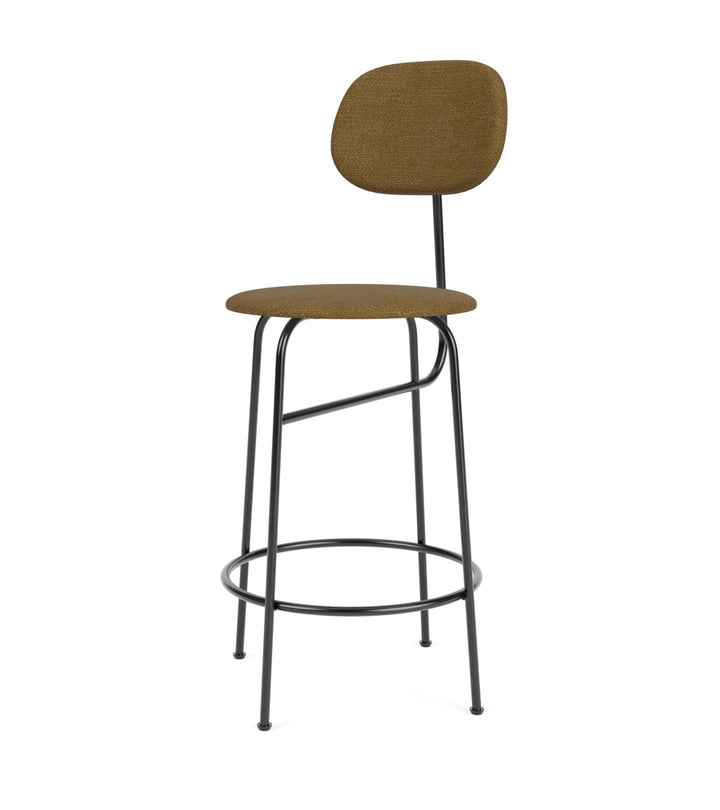 Afteroom Counter Chair Plus - Upholstered Seat & Back - Audo Copenhagen - Stools + Benches + Ottomans - Audo Boucle - Gold 06 - HORNE
